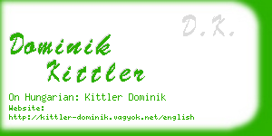 dominik kittler business card